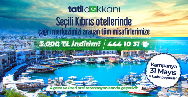 Kıbrıs Seçili Otellerinde 3.000 TL İndirim!